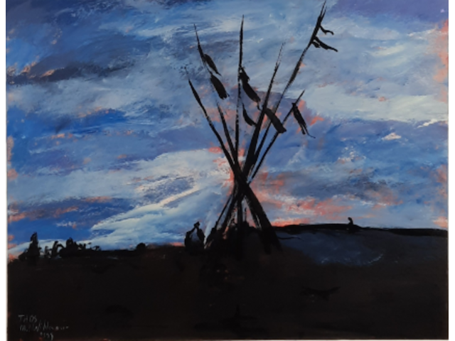 Acryl schilderij, maya wildevuur, taos - afbeelding 1 van  8