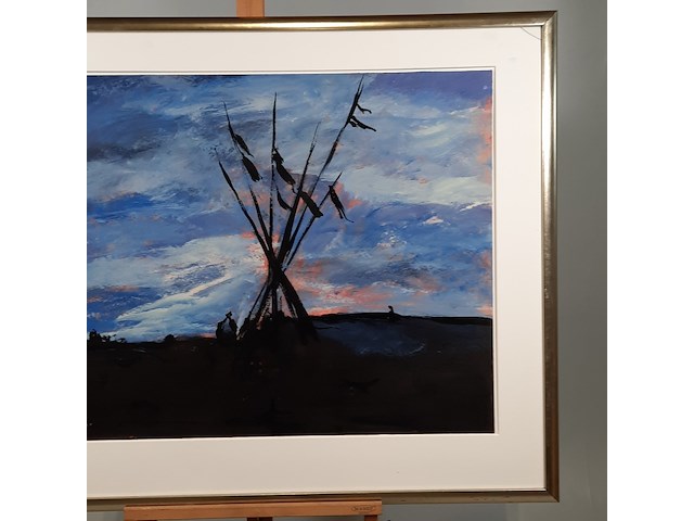 Acryl schilderij, maya wildevuur, taos - afbeelding 4 van  8