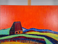 Acryl schilderij, maya wildevuur, texel, 2001 - afbeelding 3 van  6