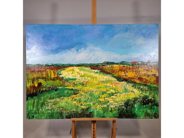Acryl schilderij, maya wildevuur, texel, 2007 - afbeelding 2 van  7