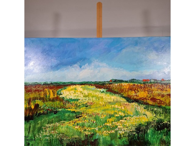 Acryl schilderij, maya wildevuur, texel, 2007 - afbeelding 3 van  7