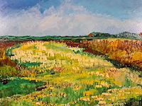 Acryl schilderij, maya wildevuur, texel, 2007 - afbeelding 5 van  7