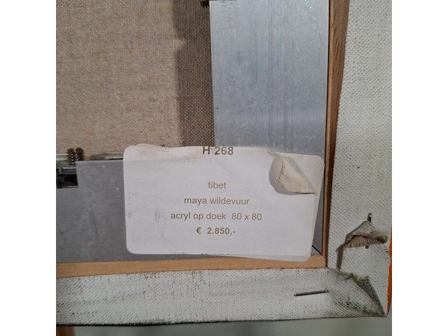 Acryl schilderij, maya wildevuur, tibet, 2001 - afbeelding 7 van  7