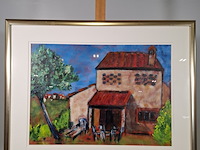 Acryl schilderij, maya wildevuur, toscane, 2000 - afbeelding 2 van  9