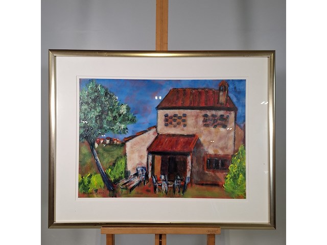 Acryl schilderij, maya wildevuur, toscane, 2000 - afbeelding 3 van  9