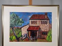 Acryl schilderij, maya wildevuur, toscane, 2000 - afbeelding 3 van  9