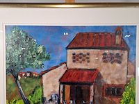 Acryl schilderij, maya wildevuur, toscane, 2000 - afbeelding 4 van  9