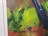 Acryl schilderij, maya wildevuur, toscane, 2000 - afbeelding 6 van  9