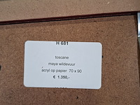 Acryl schilderij, maya wildevuur, toscane, 2000 - afbeelding 9 van  9