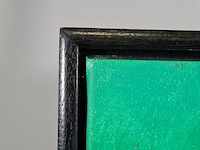 Acryl schilderij, maya wildevuur, twee poezen, 1994 - afbeelding 5 van  7