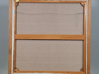 Acryl schilderij, maya wildevuur, twee poezen, 1994 - afbeelding 6 van  7