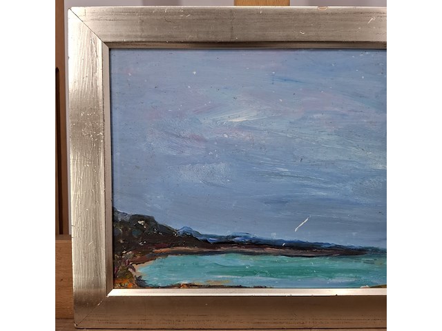 Acryl schilderij, maya wildevuur, vennesand - afbeelding 4 van  10