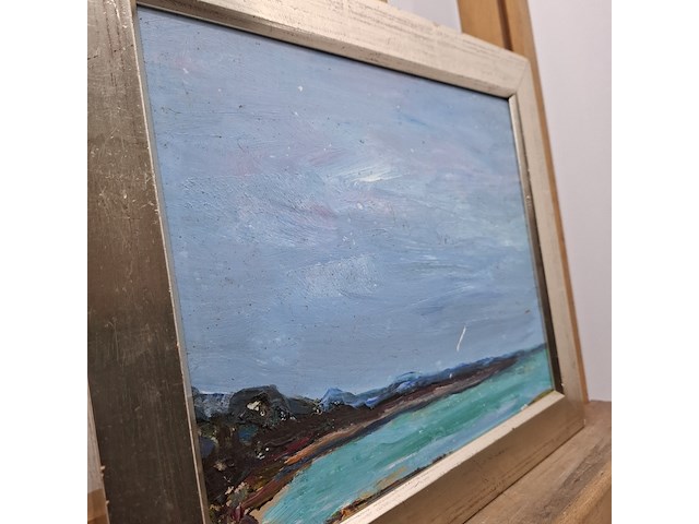 Acryl schilderij, maya wildevuur, vennesand - afbeelding 6 van  10