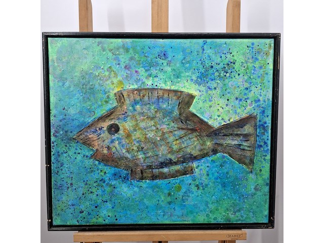 Acryl schilderij, maya wildevuur, vis - afbeelding 6 van  13