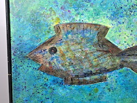 Acryl schilderij, maya wildevuur, vis - afbeelding 7 van  13