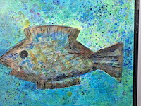 Acryl schilderij, maya wildevuur, vis - afbeelding 8 van  13