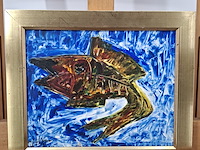 Acryl schilderij, maya wildevuur, vis - afbeelding 3 van  10