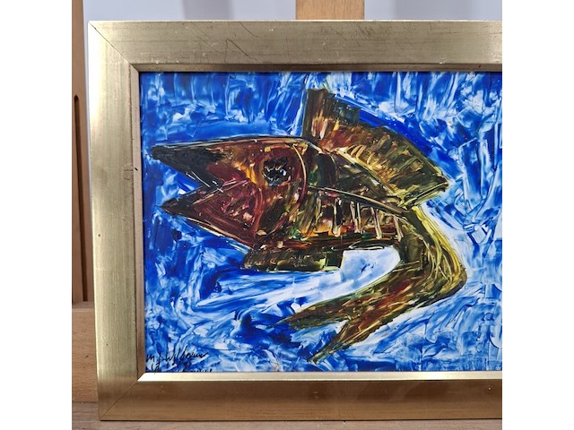 Acryl schilderij, maya wildevuur, vis - afbeelding 4 van  10