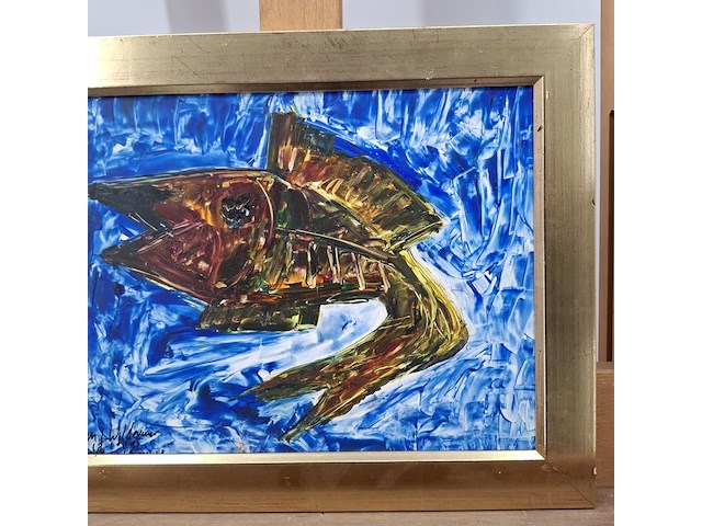 Acryl schilderij, maya wildevuur, vis - afbeelding 5 van  10