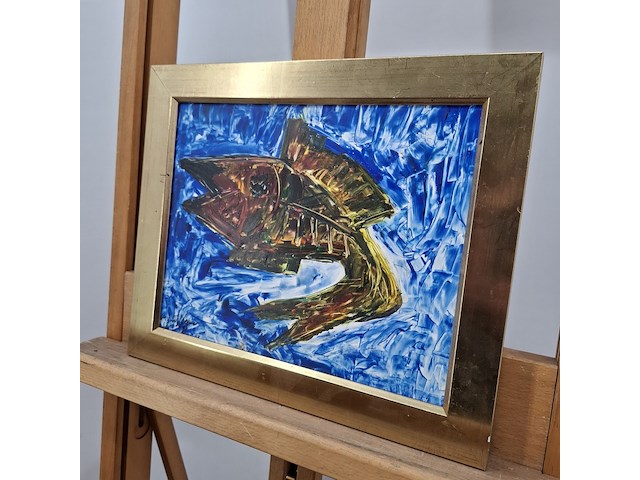 Acryl schilderij, maya wildevuur, vis - afbeelding 7 van  10