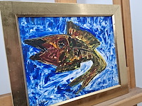 Acryl schilderij, maya wildevuur, vis - afbeelding 8 van  10