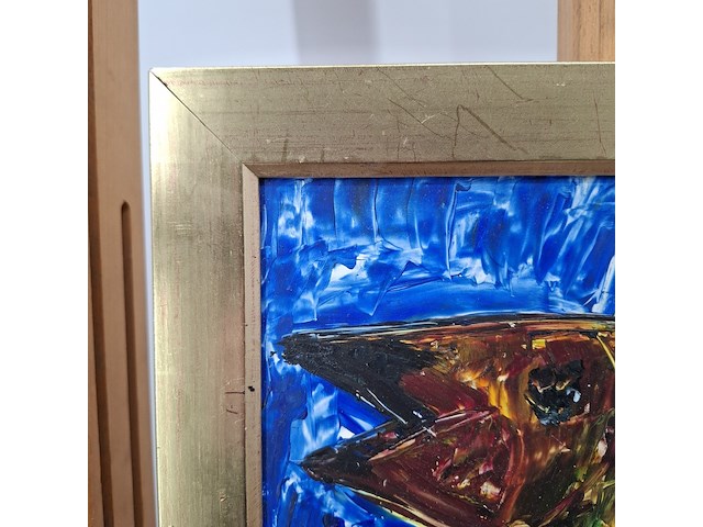 Acryl schilderij, maya wildevuur, vis - afbeelding 9 van  10