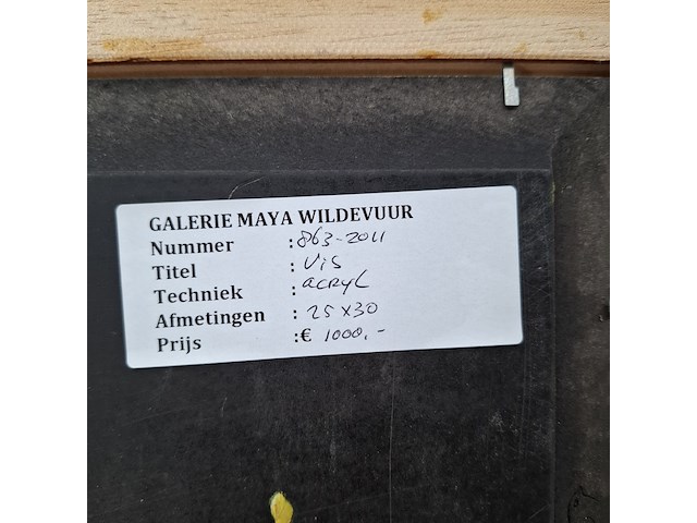 Acryl schilderij, maya wildevuur, vis - afbeelding 2 van  10