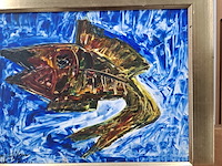 Acryl schilderij, maya wildevuur, vis - afbeelding 5 van  10