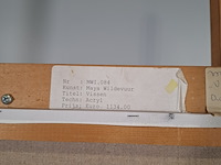 Acryl schilderij, maya wildevuur, vissen, 1992 - afbeelding 3 van  13