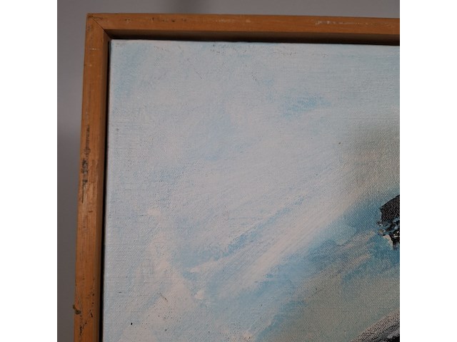 Acryl schilderij, maya wildevuur, vissen, 1992 - afbeelding 12 van  13