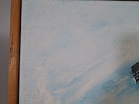 Acryl schilderij, maya wildevuur, vissen, 1992 - afbeelding 12 van  13