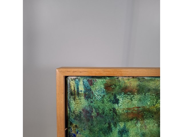 Acryl schilderij, maya wildevuur, vissen, 1993 - afbeelding 7 van  8