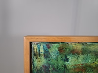 Acryl schilderij, maya wildevuur, vissen, 1993 - afbeelding 7 van  8