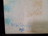 Acryl schilderij, maya wildevuur, vissen, 1996 - afbeelding 8 van  11