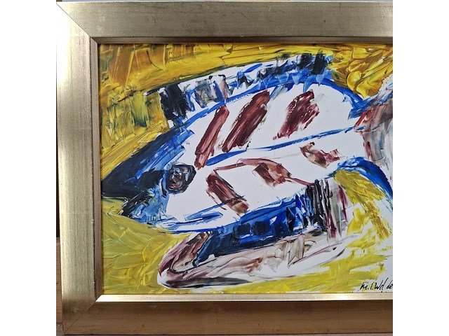 Acryl schilderij, maya wildevuur, vissen - afbeelding 4 van  10