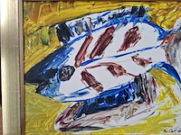 Acryl schilderij, maya wildevuur, vissen - afbeelding 4 van  10