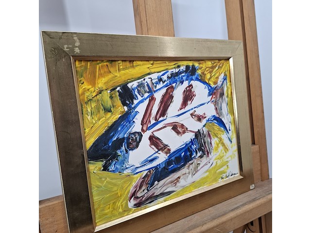 Acryl schilderij, maya wildevuur, vissen - afbeelding 7 van  10