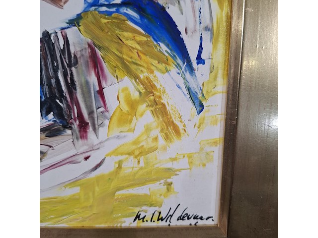 Acryl schilderij, maya wildevuur, vissen - afbeelding 4 van  7