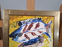 Acryl schilderij, maya wildevuur, vissen - afbeelding 2 van  7