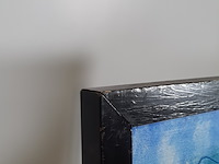 Acryl schilderij, maya wildevuur, vlinders, 1994 - afbeelding 8 van  9