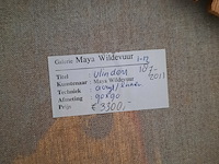 Acryl schilderij, maya wildevuur, vlinders, 1994 - afbeelding 9 van  9