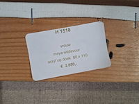 Acryl schilderij, maya wildevuur, vrouw, 1996 - afbeelding 3 van  11