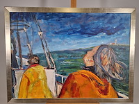 Acryl schilderij, maya wildevuur, vrouw, 1996 - afbeelding 4 van  11