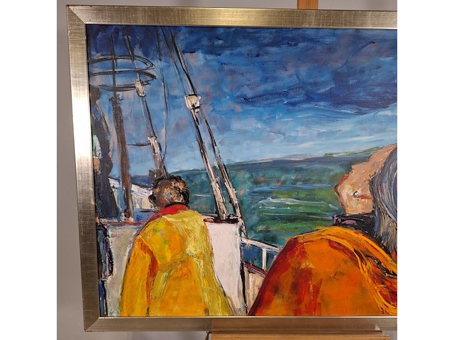 Acryl schilderij, maya wildevuur, vrouw, 1996 - afbeelding 5 van  11