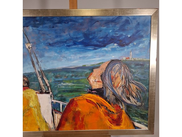 Acryl schilderij, maya wildevuur, vrouw, 1996 - afbeelding 6 van  11