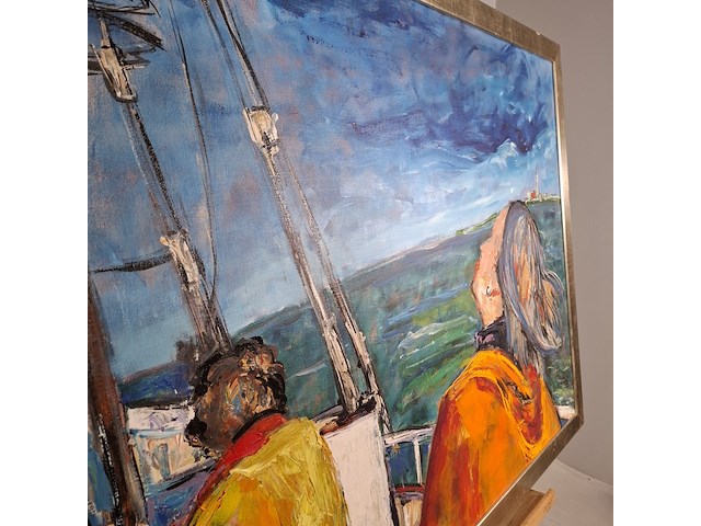 Acryl schilderij, maya wildevuur, vrouw, 1996 - afbeelding 8 van  11