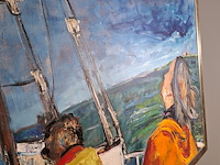Acryl schilderij, maya wildevuur, vrouw, 1996 - afbeelding 8 van  11