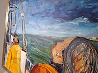 Acryl schilderij, maya wildevuur, vrouw, 1996 - afbeelding 9 van  11