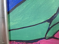 Acryl schilderij, maya wildevuur, vrouw, 1996 - afbeelding 4 van  7