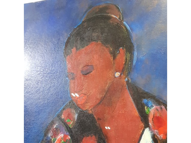 Acryl schilderij, maya wildevuur, vrouw, 1999 - afbeelding 5 van  8